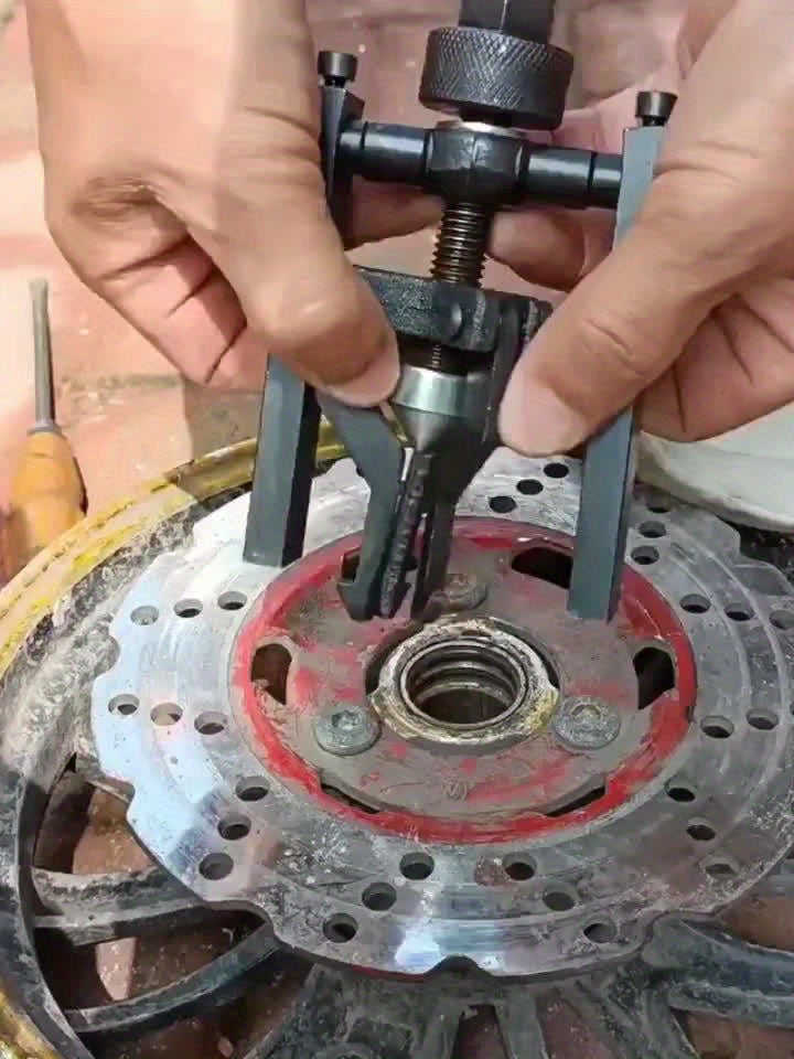 3-Jaw Gear & Bearing Puller Set 2pc | Reversible Inner Outer Pilot Bearing Puller Wheel Bearing Remover Forged Steel