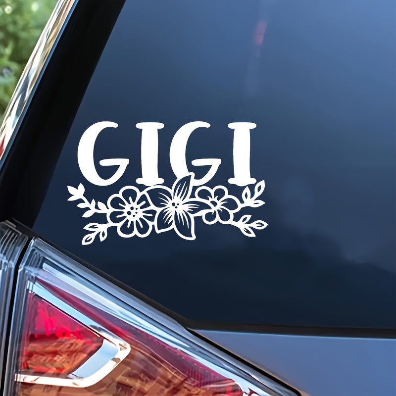 Gigi Car Sticker Vinyl Decal – Happiness Is Being a Gigi Bumper Sticker for Car Window Laptop Truck – Grandma Gift Idea