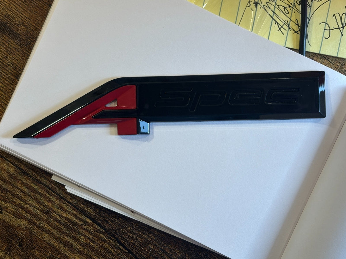 Black & Red 1PC For Acura A-Spec Aspec Fender Rear Badge Sport Emblem Sticker