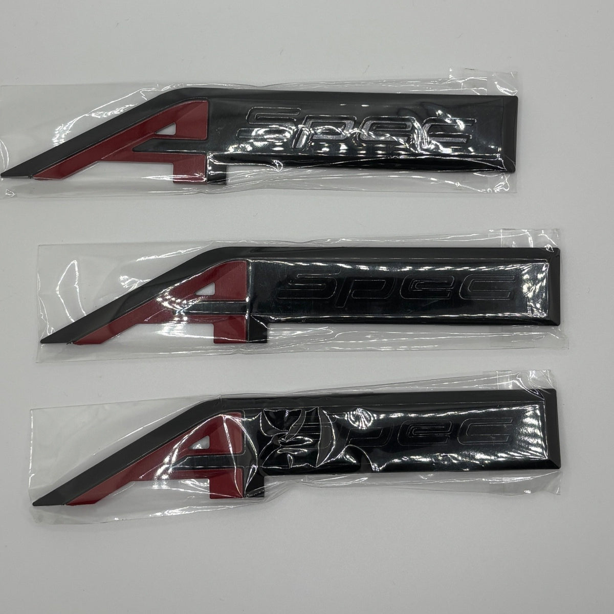 Black & Red 3PCS For Acura A-Spec Aspec Fender Rear Badge Sport Emblem Stickers