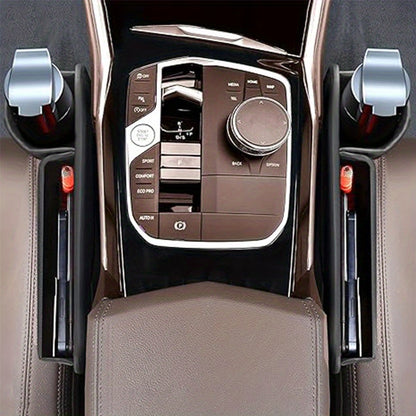 1 Set Universal Car Seat Gap Organizer - Multifunctional Storage Box with Pocket, Wallet, Keys, Card, Cup, and Phone Holder for Auto Interior Accessories