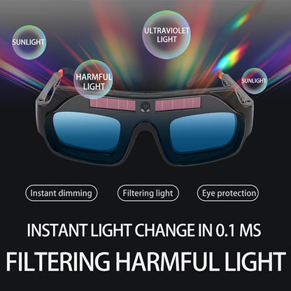 Welding Goggles, True-color Anti-glare Safety Welding Glasses, Suitable for TIG, MIG, MMA, Plasma Welding, Lightweight Welder's Glasses with Protective Lenses and Elastic Headband