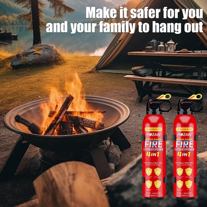FIOZABI Portable Fire Extinguisher Spray 4 In-1 with Bracket for The House/Car/Kitchen/Garage/Home, 0.5-A:21-B:C:5K Water-Based Fire Extinguishers