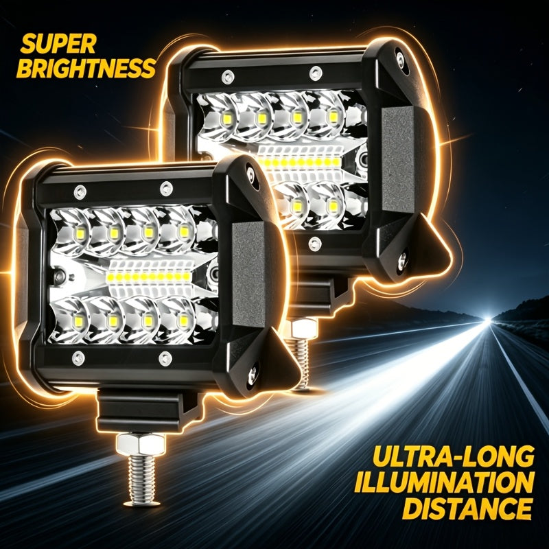 [Ideal Gift] 200W LED Lights, 23000LM Super Bright Motorcycle Lights, Used for High Brightness External Lighting Decoration Lights of Automobiles, Ships, Off-Road Pickups, Motorcycles, Ideal for Gifts Easy to Install Efficient Lighting, Without Battery