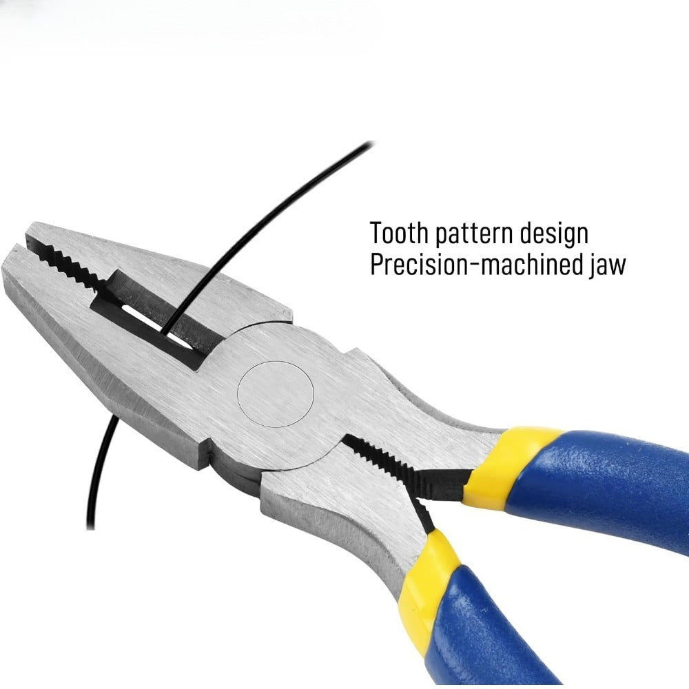 [For DIY and Home] 7pcs Pliers Set - 8 Inches Groove Joint, Sliding Joint, 7 Inches Lineman, 6 Inches Diagonal, Long Nose, Mini Long Nose, for DIY and Home