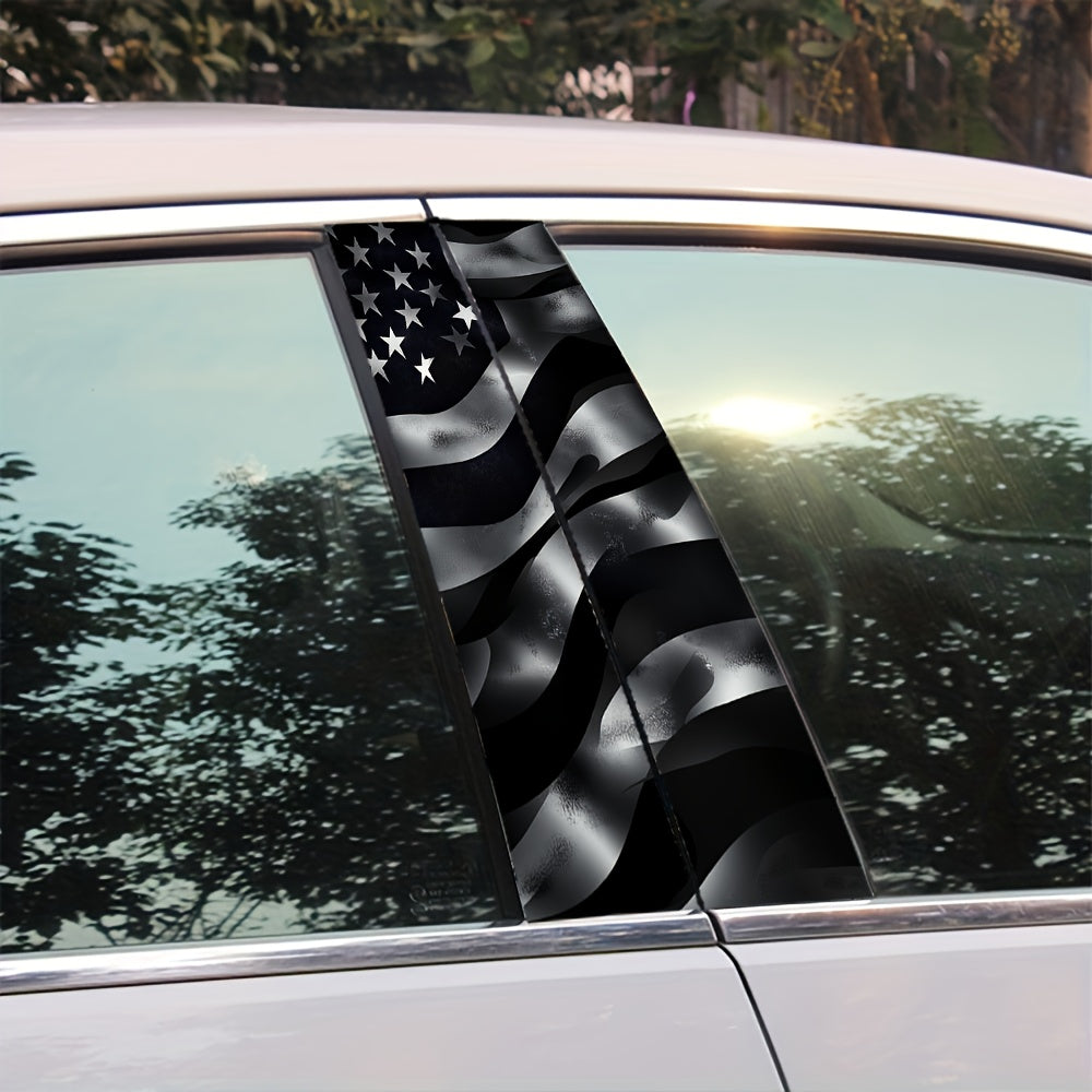 2pcs National Flag Pattern Car Stickers: Waterproof And Scratch-Resistant, Suitable for All Vehicle Models - Car Decoration for Festivals, Compatible with Laptops And Cars