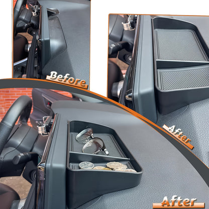 Non-Slip Dashboard Tray - Heavy Duty Non-Slip Car Organizer with Open Front Design, Suitable for All Vehicles - Securely Holds Phones, Keys, Coins, Cards - In-Car Accessory with Open Front Design And Rubber Base, Essential for Road Trips