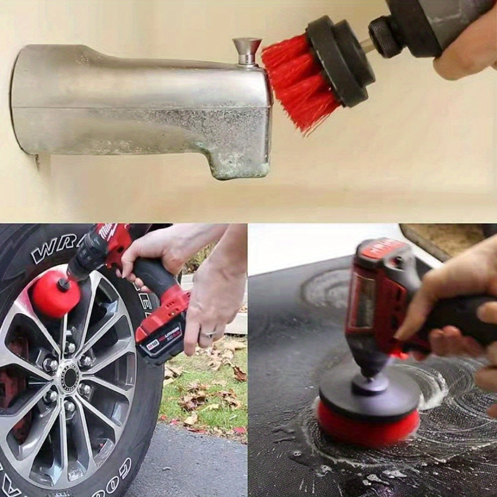 Car Detailing Brush Set, Car Detailing Kit, Car Detailing Brushes, Car Cleaning Kit, Car Windshield Cleaning Tool, Professional Car Care kit - Car Wash Brush kit for Interior Exterior Wheels