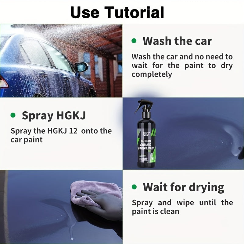 Car Paint Coating Spray, Car ProtectionCoating Spray, Multi-functional Coating Renewal Agent, Ceramic Car Coating Agent Spray, Fast-Acting Coating Spray