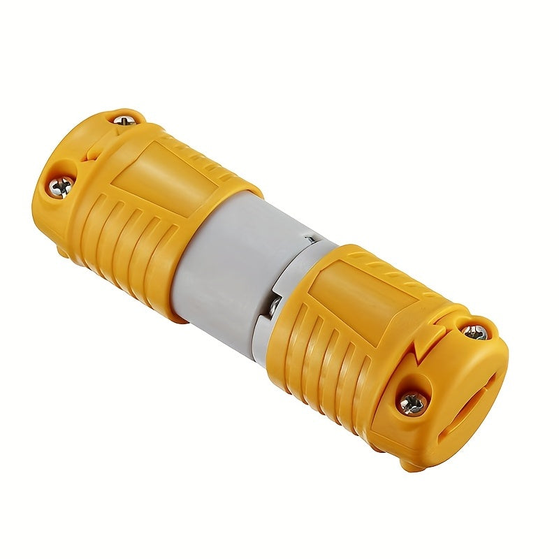 Set of 1/3/5 Male And Female Connectors, American Industrial RV Replacement Plug Set NEMA 5-15R 15A 125V, Straight Connector, Yellow Color, Without Battery RV Plugs, Inlets & Receptacles