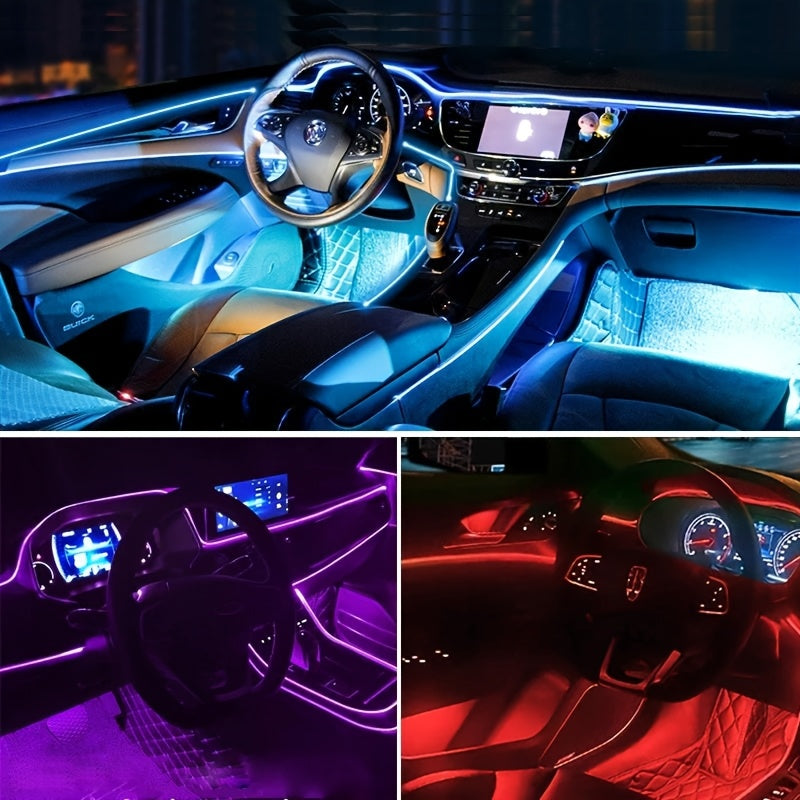 LED Light Bar 135-Inch for SUV Truck App-Controlled Music Sync Multi-Color Ambient Interior Lighting Kit USB Powered Precise Dimming Decorative