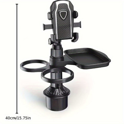 1pc 3-in-1 Multifunctional Car Cup Holder - Durable ABS Plastic, Stable Expandable Base, Essential Travel Accessory