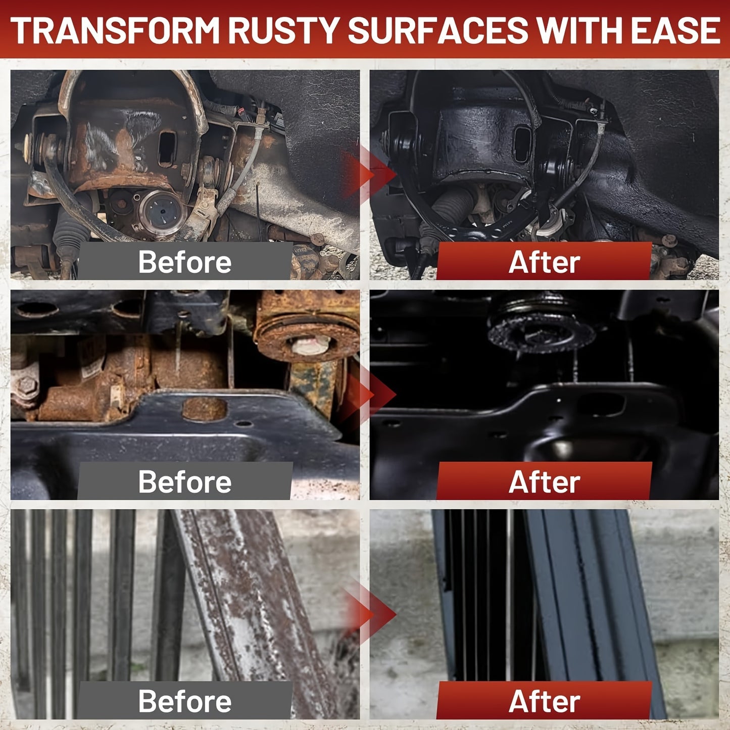 Rust Converter & Rust Preventive Coating 35 oz – Permanent Rust Remover, Anti-Rust Reformer for Metal, Non-Porous Protective Barrier, Black Metallic Paint