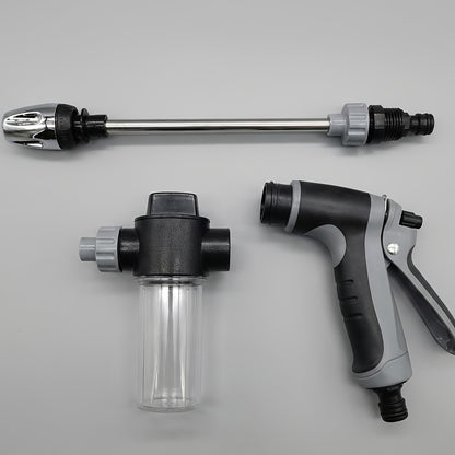High Pressure Hose Nozzle, Portable Water Sprayer with Soap Bottle, Universal Fit for Washing Cars & Gardening