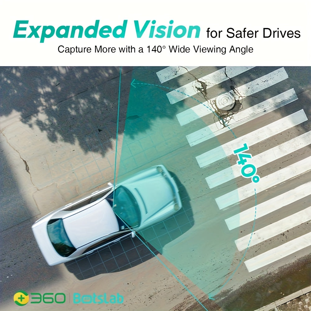 Front Car Dash Cam with 3K, 140° Wide Angle Lens | Built-In Wifi GPS, Night Vision, Motion Detection Alerts, Parking Mode, WDR, Loop Recording - USB-Powered, Compact Design, Vehicle Security, Modern Vehicle Accessory, Durable Construction