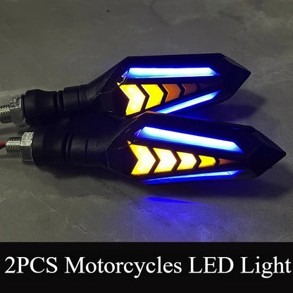 2pcs 12V Universal LED Double Side Flow Arrow LED Light for Truck Truck Boat SUV ATV Blue Yellow Light