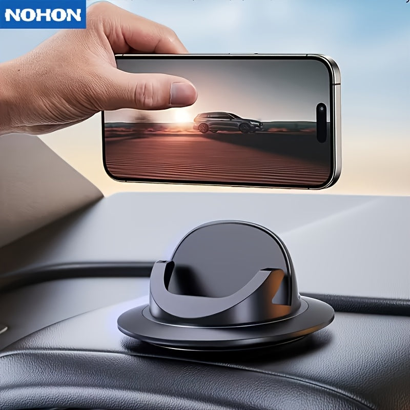 NOHON Car Phone Holder, Cell Phone Holder For Car, Dashboard Phone Holder Mount, 360° Rotation Phone Holder For Car, Suction Cup Holder Phone Mount, Silicone Car Pad Mat For Dashboards Slip Free Desk Phone Stand For IPhone17 16 15