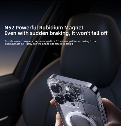 Magnetic Car Phone Holder [78+LBS Strongest Suction And 2400gf Strongest Magnetic Force] 360° Adjustable Car Phone Holder, Car Phone Holder for I Phone 16 Pro Max 15 14 13 12 Plus (Aluminum Alloy)