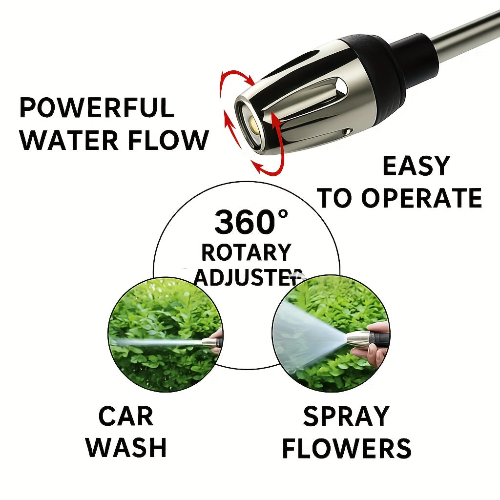 Portable Wash Spray Gun Enhanced Water Flow Easy Grip Christmas New Year Handy Item for Car Wash & Garden Use