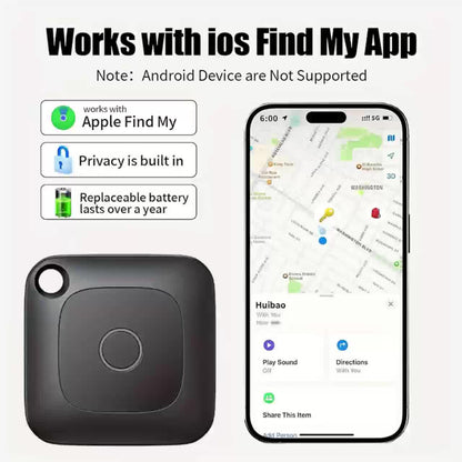 GPS Tracker, Portable Real-Time GPS Tracking Device, Global Coverage Location Tracker, Suitable for Cats and Dogs, Keys, Wallets, Etc., Eliminate the Habit of Forgetting Things and Make Your Travel Easier, Only Applicable to IOS Devices
