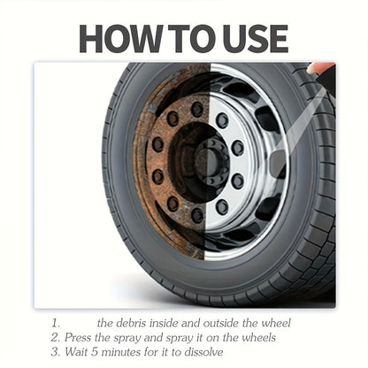 Powerful Metal Rust Remover Spray - Suitable for Chrome, Iron, Alloy And Steel Surfaces. Sprays Effortlessly Without Residue. Safe for Plastic And Rubber. Ideal for Automotive And Household Rust Removal.