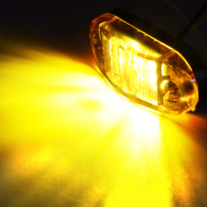 LED Side Marker Lights 20pcs 4-LED 12V 24V Hardwired Stop Tail Indicator for Truck Trailer RV Bus Caravan Camper Van Amber Red Green Purple