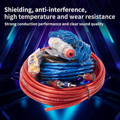 Car 10GA Subwoofer Sleeve Wire, Car Power Amplifier Sleeve Wire Wiring, High-performance Copper Material, Durable RCA Audio And Power Wiring, Thick Core Wire, Suitable for Car Audio And Video Installation, Compatible with Room Electrical Hardwiring.