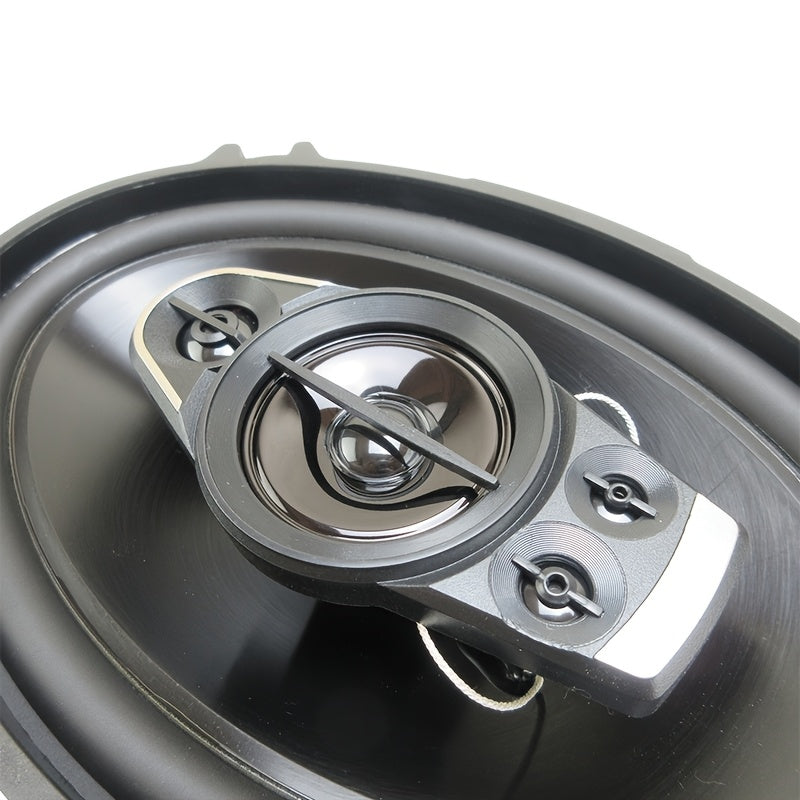 2pcs 6X9-inch 1300W(2X650W) 5-way Full-frequency Coaxial Car Speakers, Surround Sound Channel Configuration2.2, with Dust Cover And Audio Cable for Car Door Auto Audio Music Stereo Door Speakers, Perfect for Car Audio Upgrade, Without Battery