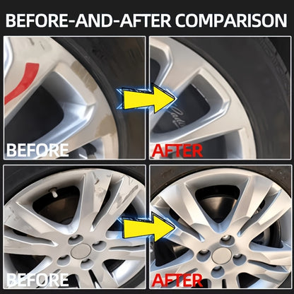 Kit for Repairing And Restoring Scratches on Car Wheels - Professional Hub Refinishing for Aluminum And Steel Rims - Metal Shine Rejuvenator with a Long-Lasting Protective Layer