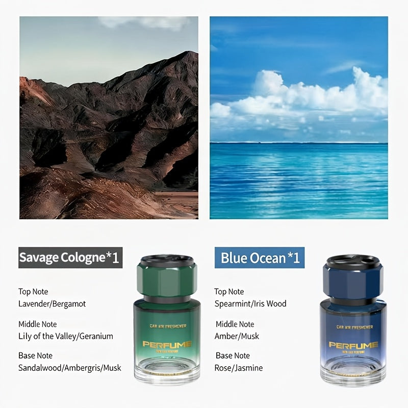 Car Air Freshener - Cologne, Ocean Scent, Long Lasting Scent, Car Interior Decoration, Men's Car Aromas, Suitable for Bedroom, Bathroom, Home Decoration, Air Fresheners, And Can Be Used As Party And Holiday Gifts