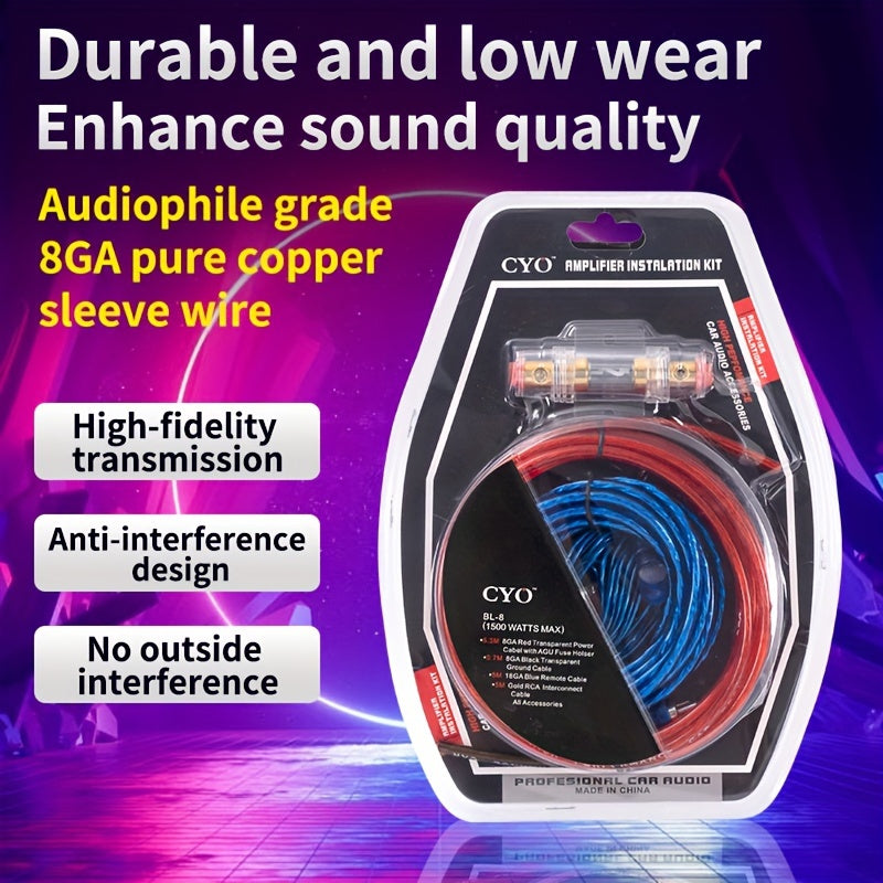 Car 10GA Subwoofer Sleeve Wire, Car Power Amplifier Sleeve Wire Wiring, High-performance Copper Material, Durable RCA Audio And Power Wiring, Thick Core Wire, Suitable for Car Audio And Video Installation, Compatible with Room Electrical Hardwiring.