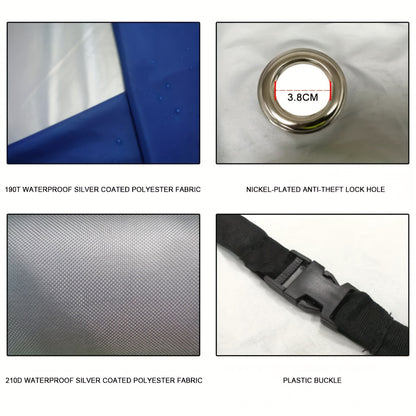 190T Universal Fit All-Waterproof, Dustproof, Sunscreen Heavy Duty Motorcycle Cover, Waterproof All Seasons Indoor Outdoor Protection, Sport Bikes Cruisers Scooter Touring Off-Road
