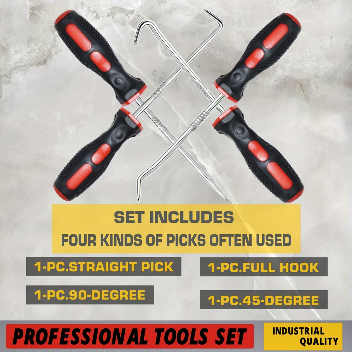 A Set of 4 Or 6pcs Including Pick And Hook Tools, Oil Seals, O-Rings, Seal Gaskets, And Pullers for Car And Bicycle Maintenance. Great for Gifting