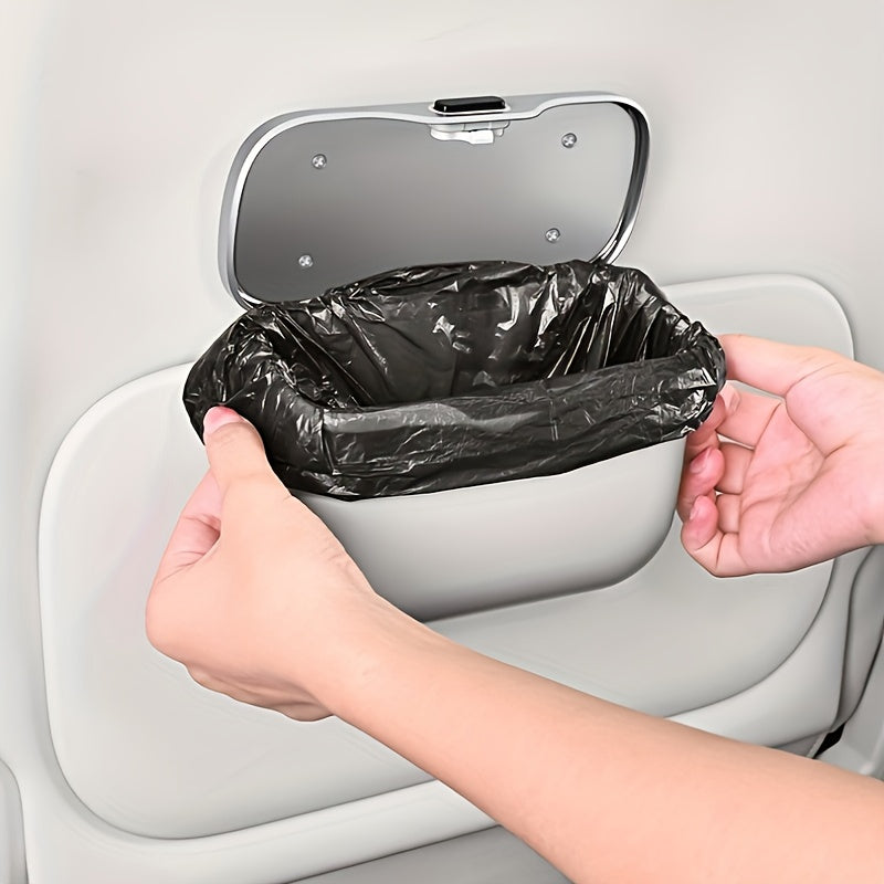 This Trash Can Made of Ultra-Fiber Leather And ABS Material Is Designed for Vehicles, Maintaining Its Shape And Fitting 99% of Car Models. It Handles Both Dry And Wet Waste Without Harming The Installation, Features Automatic Sorting