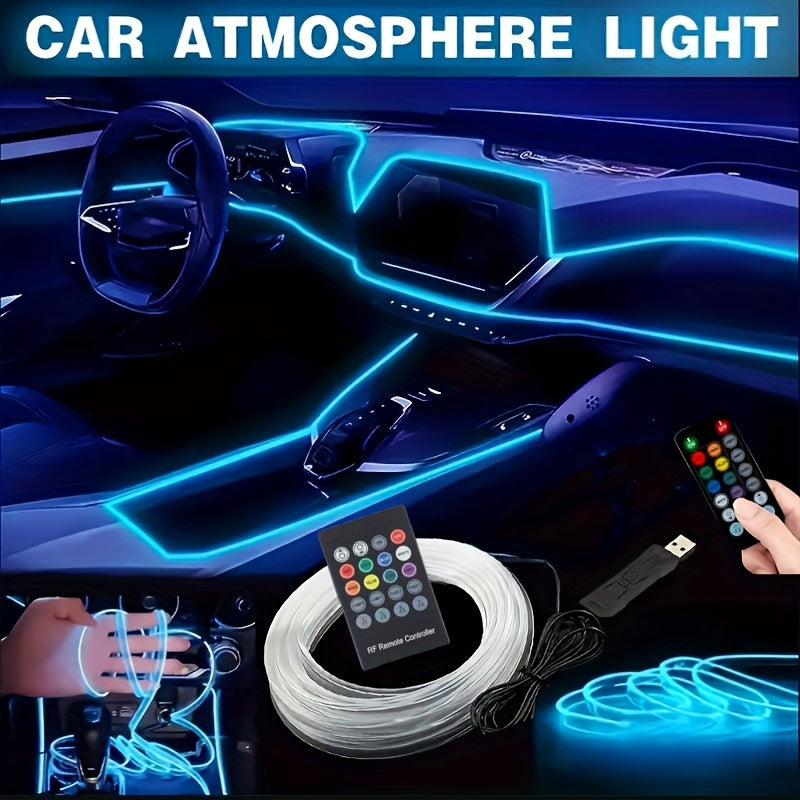 LED Light Bar 135-Inch for SUV Truck App-Controlled Music Sync Multi-Color Ambient Interior Lighting Kit USB Powered Precise Dimming Decorative