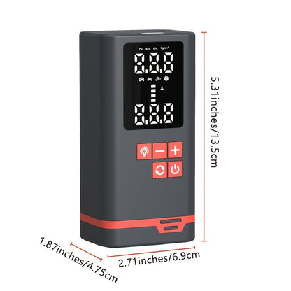 Portable Tire Inflator Air Compressor, Quick Wireless Air Pump, with Digital Display Screen, LED Light, USB Charging, Includes Multi-Function Nozzle Adapter, Lithium Battery, Suitable for Car, Motorcycle, Bicycle Tires, Balls, Car Parts, Sports Balls