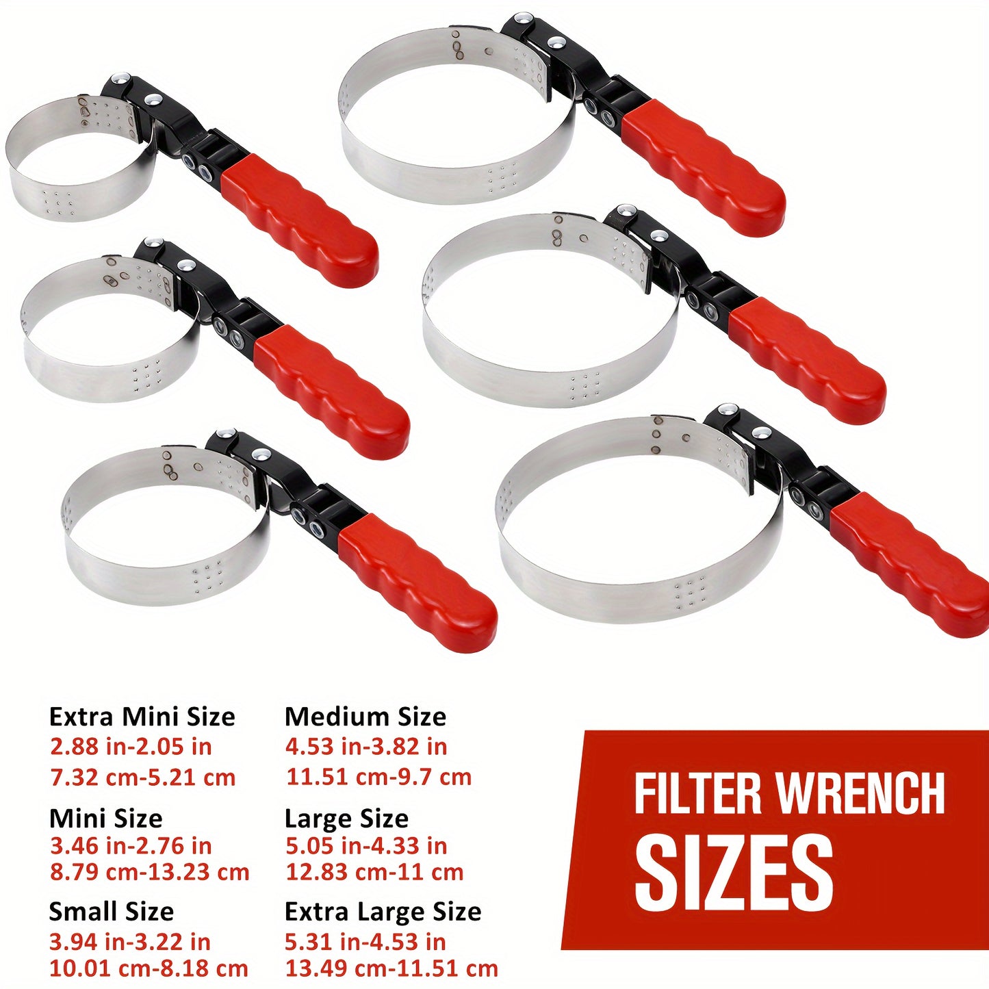 [7pcs Oil Filter Tool] 7pcs Oil Filter Removal Tool Kit | Adjustable 3-Jaw Wrench and 9" & 12" Oil Filter Pliers, Fits 2-3/4" to 5-1/4" Filters, Anti-Slip PVC Handles for Better Grip