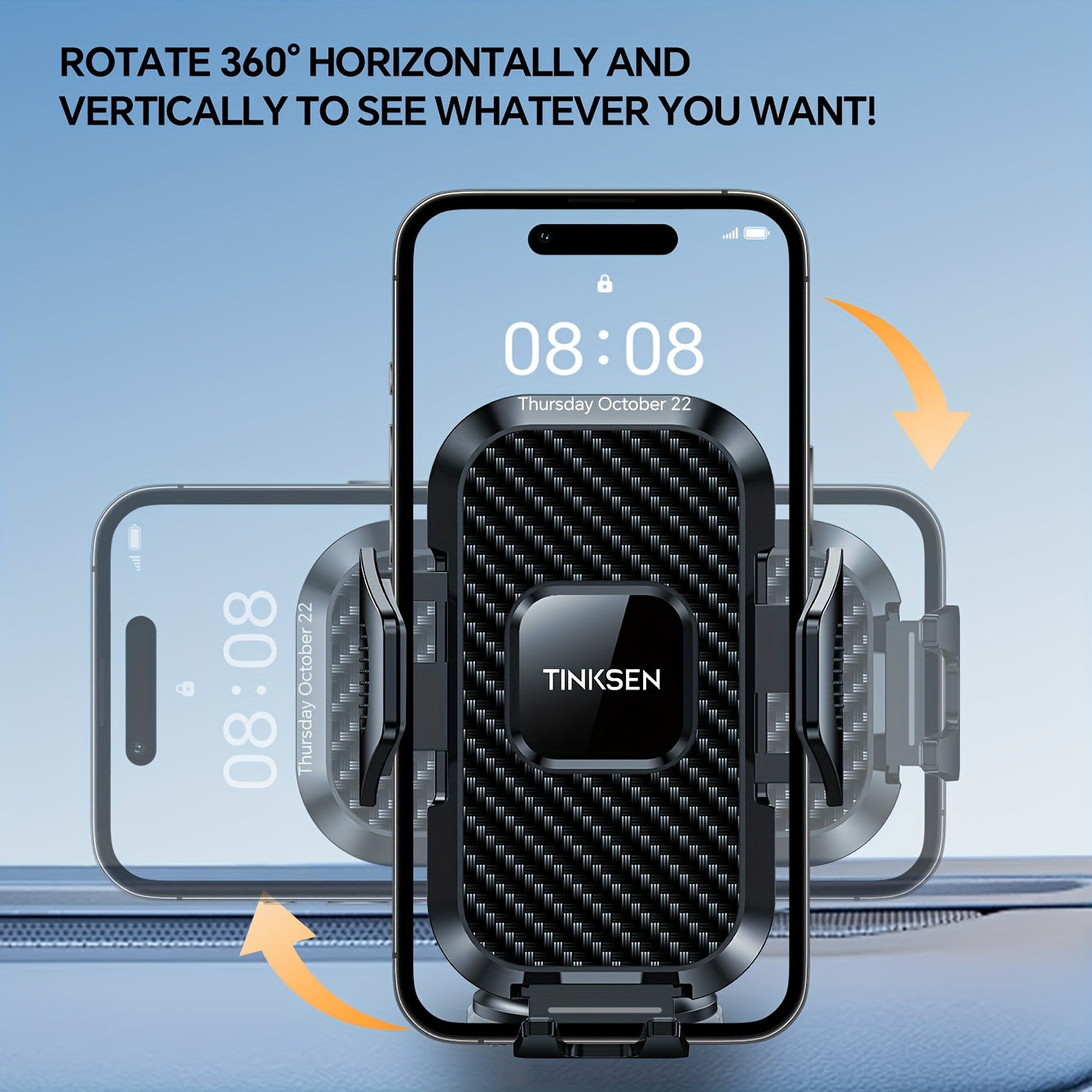 Upgraded Truck Magnetic Mobile Phone Stand - Adjustable Arm with Ergonomic Grip, Strong Suction Cup And Elliptical Design, Compatible with iPhone, Samsung, Android Smartphones, General Motors, Fashion Accessories, Texture Anti Slip Pad