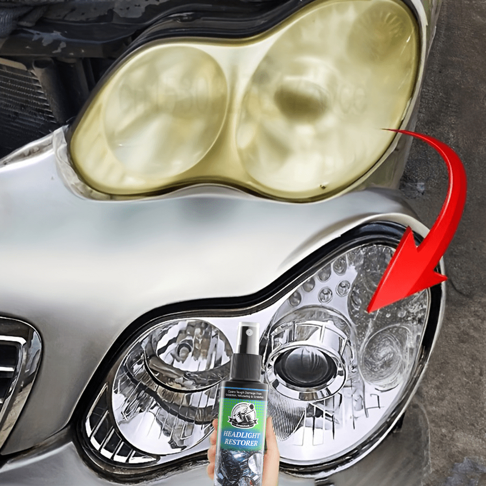 4.06oz Automotive Headlight Repair Kit - Quick Refurbishment Solution, No Polishing Required, Instantly Clear Cloudy Lenses, Enhances Visibility & Brightness, Easy-to-Use Restoration and Care Kit for Car Headlight Maintenance, Headlight Cleaner