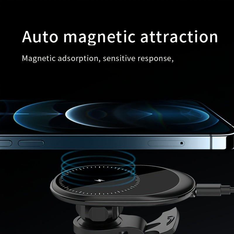 Miracase Car Phone Mount Charger [15W Fast Charging] Magnetic Wireless Car Charger, [360° Rotation] Car Phone Holder Mount, Air Vent Car Phone Charger Solely Fit for Iphone 16/15/14/13/12 Series, Christmas Gifts, Christmas Big !