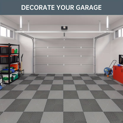 20 Pack 16"x 16"x 0.75"(Thickness)Interlocking Garage Floor Tiles, Modular Drainage Floor Mat, Non-Slip Splicing Interlocking Drainage Mats Floor Tile for Garage  Wash Basement, Etc.