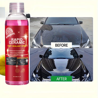 Hybrid Solutions Ceramic Spray Coating, Incredible Shine and Protection for Car Paint, Extreme Water Beading, Safe for Cars, Trucks, Motorcycles, RV's and More, 120ml,4.06oz