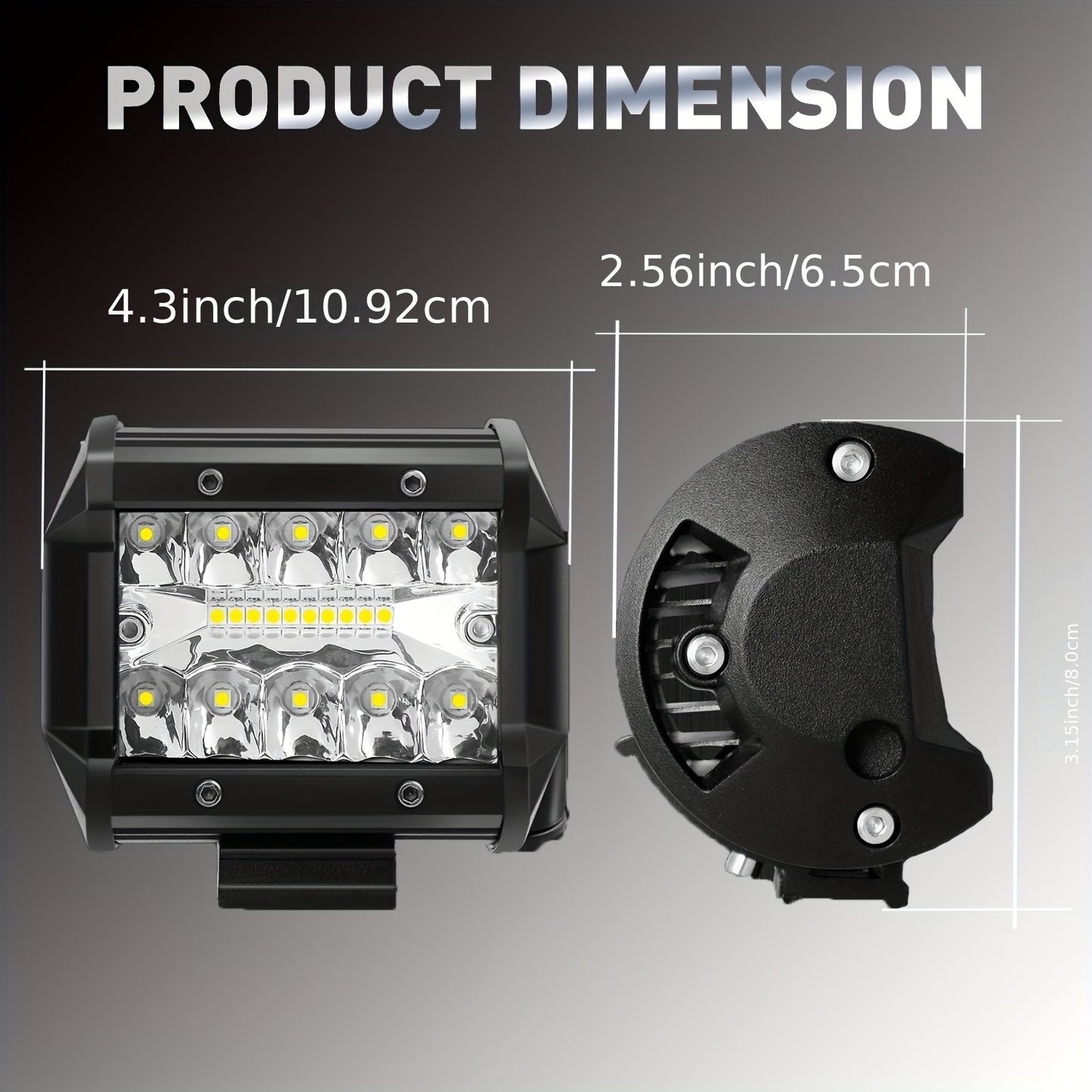 2/4pcs High-brightness Motor Vehicle LED Work Light, 257W, 17100LM Universal Day And Night Ultra-bright Lighting Auxiliary Light, Vehicle Exterior Lighting Lamp, Suitable for Various Vehicles Cars Off-road LED Light, Ideal As A Gift