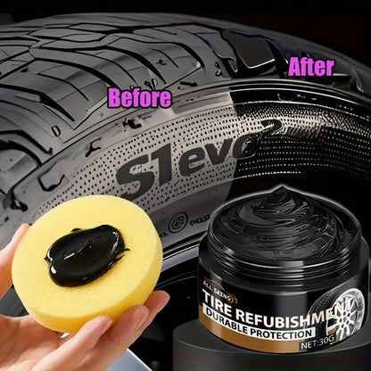 Tire Blackening Wax — Long-Lasting Shine & Scratch Concealment for Car, Bike & Motorcycle Wheels