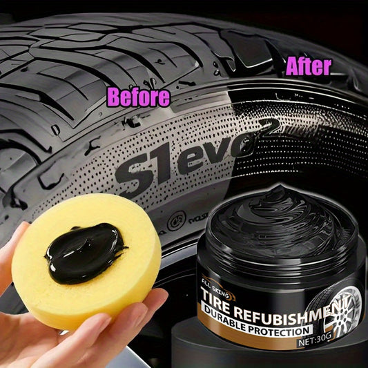 Tire Blackening Wax — Long-Lasting Shine & Scratch Concealment for Car, Bike & Motorcycle Wheels