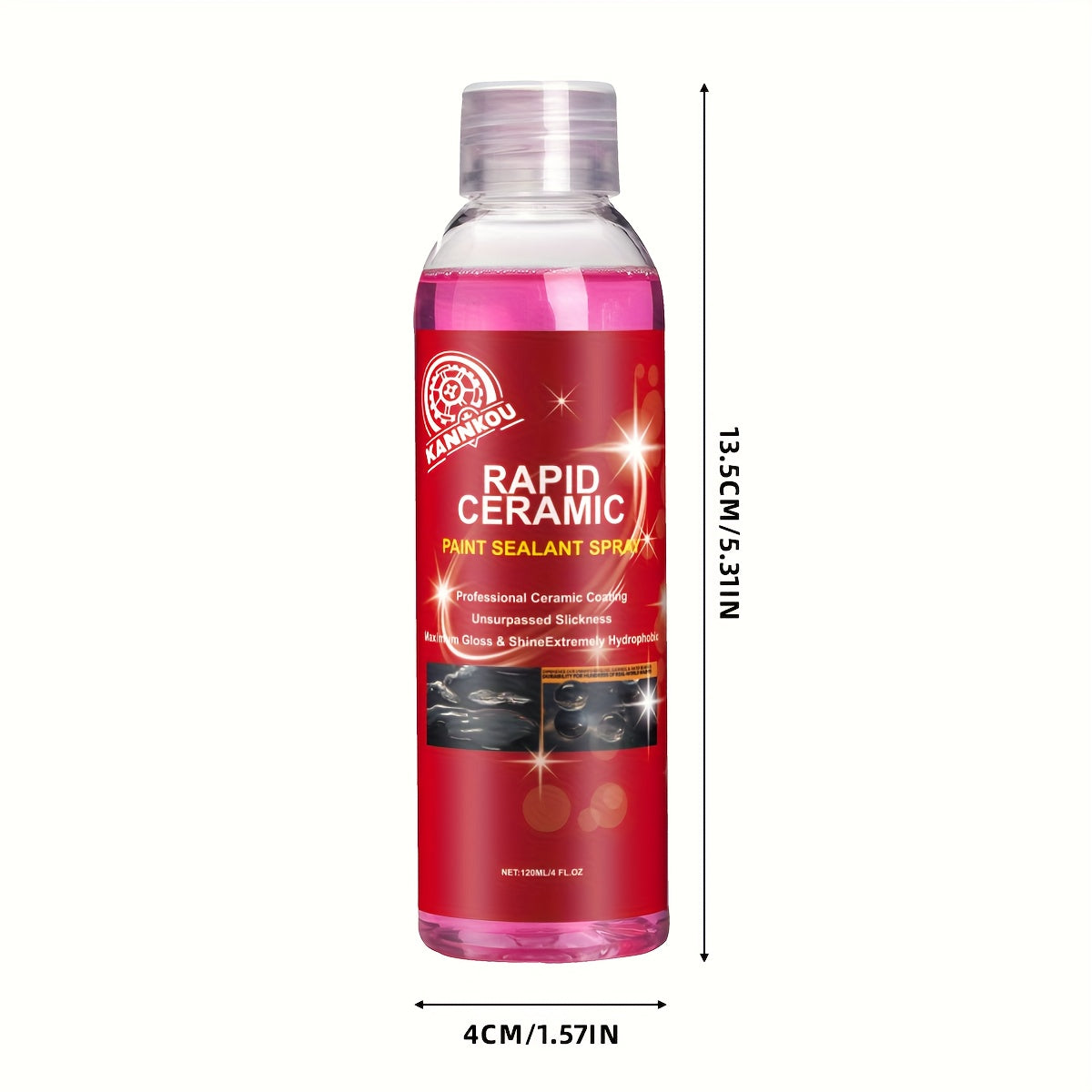 Hybrid Solutions Ceramic Spray Coating, Incredible Shine and Protection for Car Paint, Extreme Water Beading, Safe for Cars, Trucks, Motorcycles, RV's and More, 120ml,4.06oz