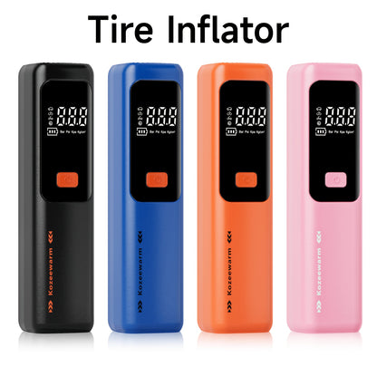 Cordless Portable Tire Inflator Air Compressor Digital Gauge USB Rechargeable 3X Fast Inflation for Car SUV Bike Motorcycle Sports Ball Black Pink Blue Orange