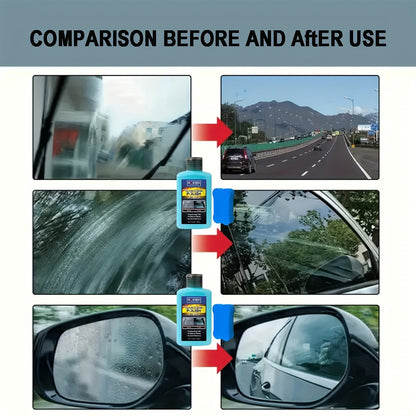 Car Glass Oil Film Cleaner, Glass Film Removal Paste, Car Windshield Glass Oil Film Remover for Auto and Home Eliminates Coatings to Restore Glass to Clear