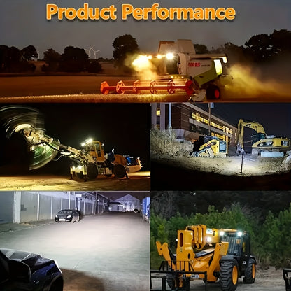 14000LM Circular Light Strip Light Group 4.5 Inches White Light 140W Beam Mini Off-road Driving Work Light 9-30V LED Off-road Floodlight Car Truck Tractor SUV Excavator Ship