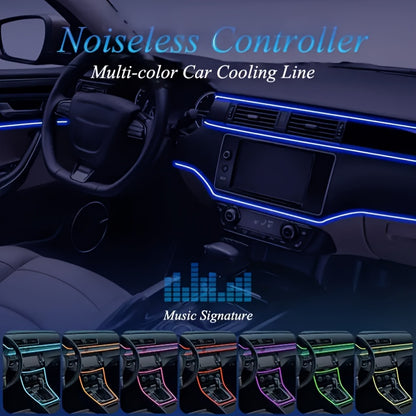 LED Light Bar 135-Inch for SUV Truck App-Controlled Music Sync Multi-Color Ambient Interior Lighting Kit USB Powered Precise Dimming Decorative